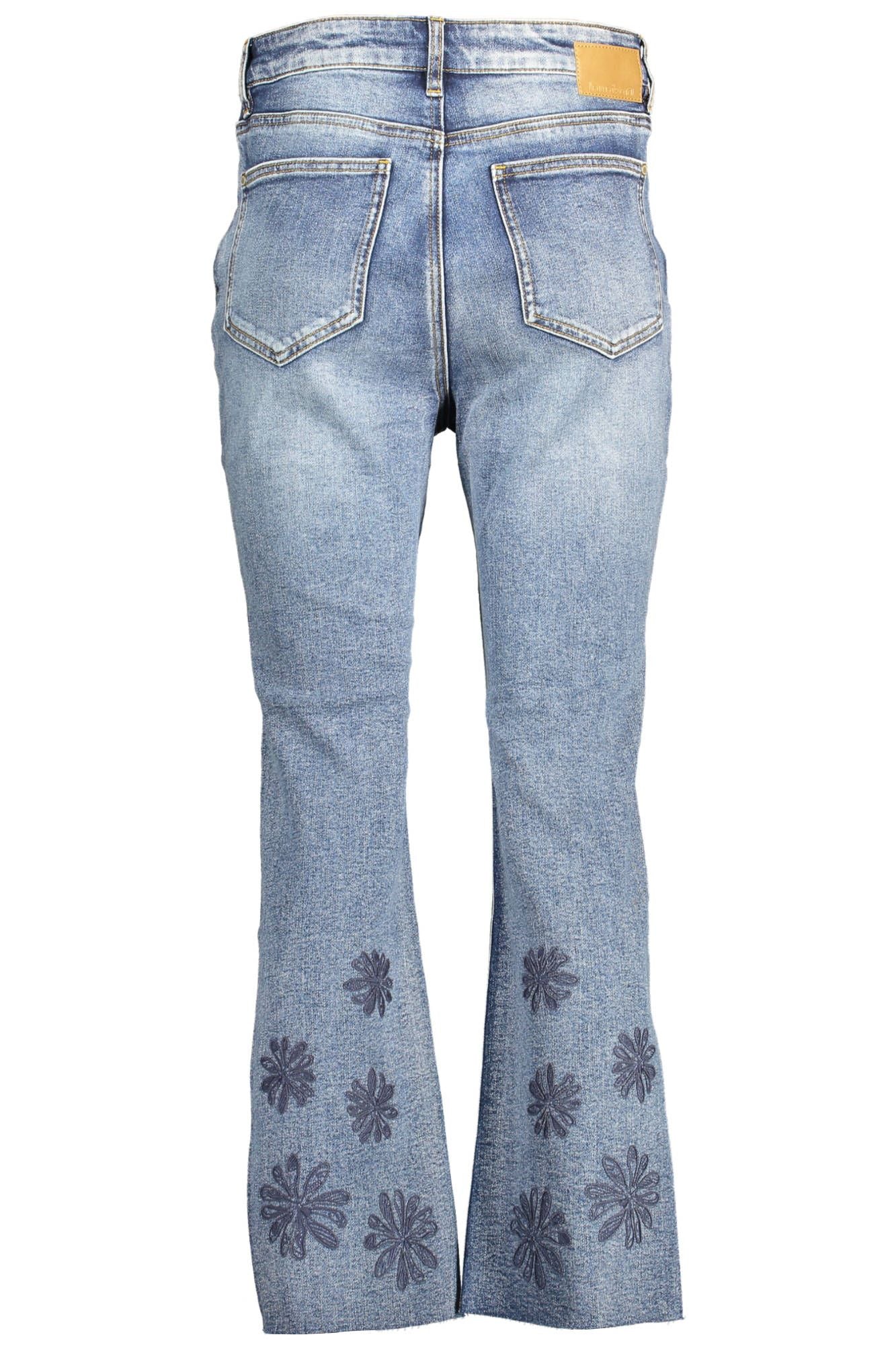 Blauwe katoenen damesjeans