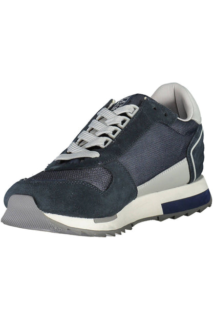 Blue Polyester Men Sneaker