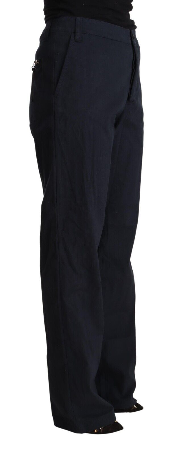 Elegante taps toelopende broek met hoge taille