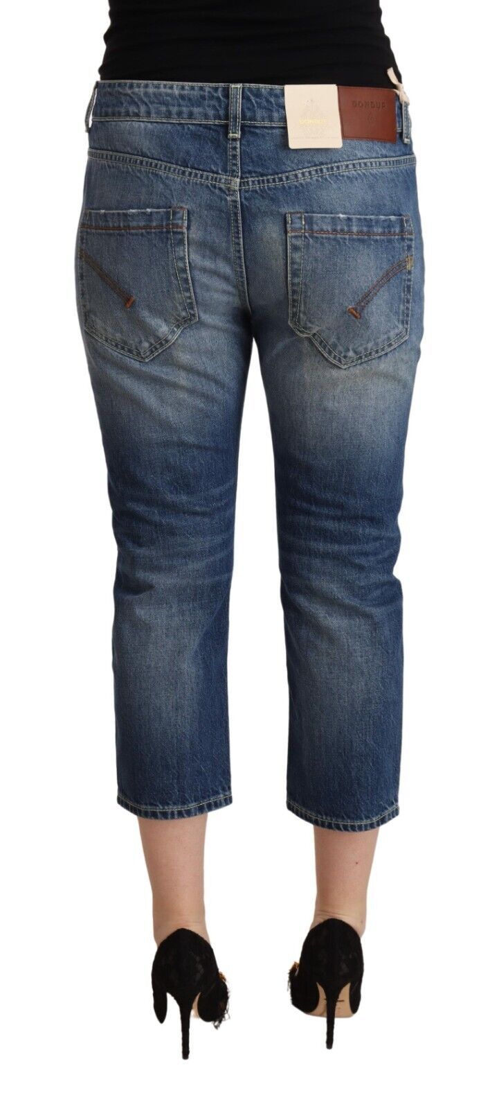 Elegante katoenen denim jeans met middelhoge taille