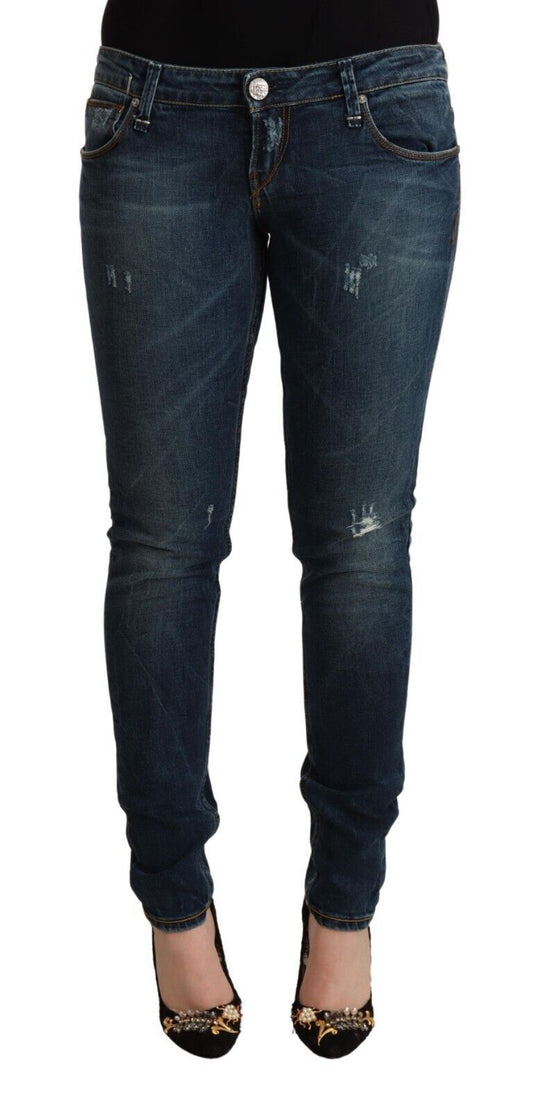 Chique skinny denim jeans met lage taille