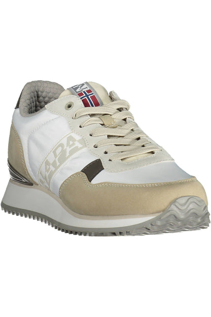 Witte polyester herensneaker