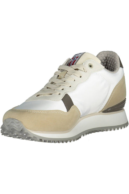 Witte polyester herensneaker