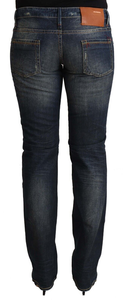 Chique skinny denim jeans met lage taille