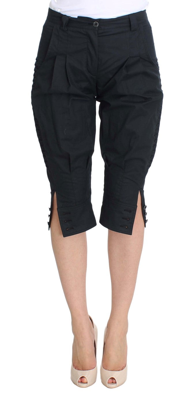 Chique blauwe katoenen casual broek