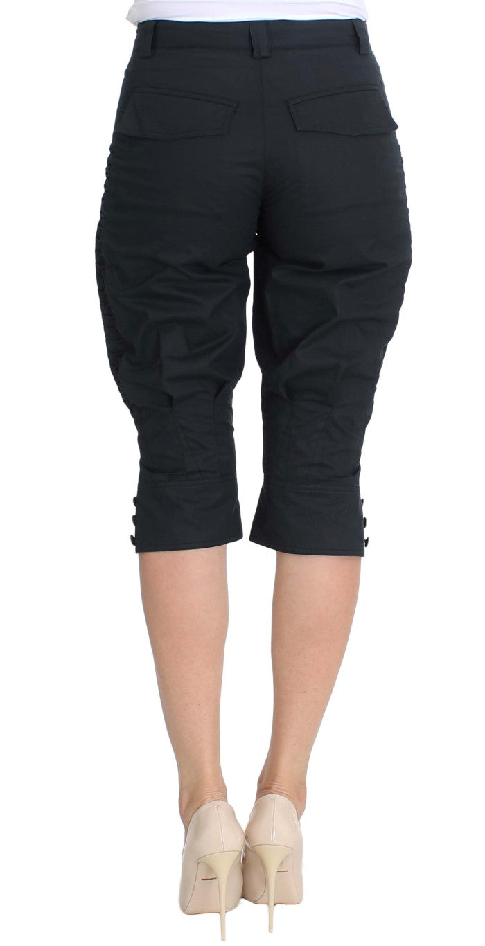 Chique blauwe katoenen casual broek