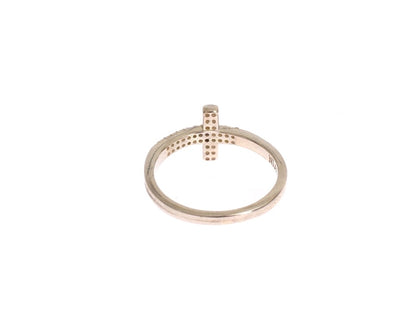 Zilveren CZ Kruis Statement Ring