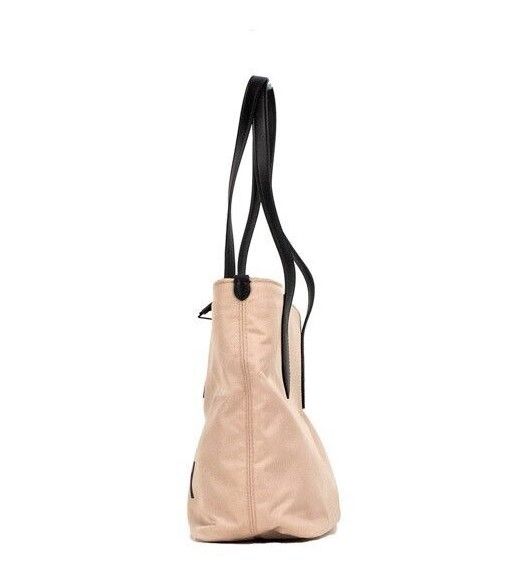 Kleine Rose Beige Logo Merk Econyl Nylon Tote Schouder Handtas Portemonnee