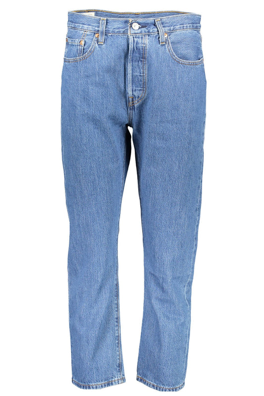 Blauwe katoenen damesjeans