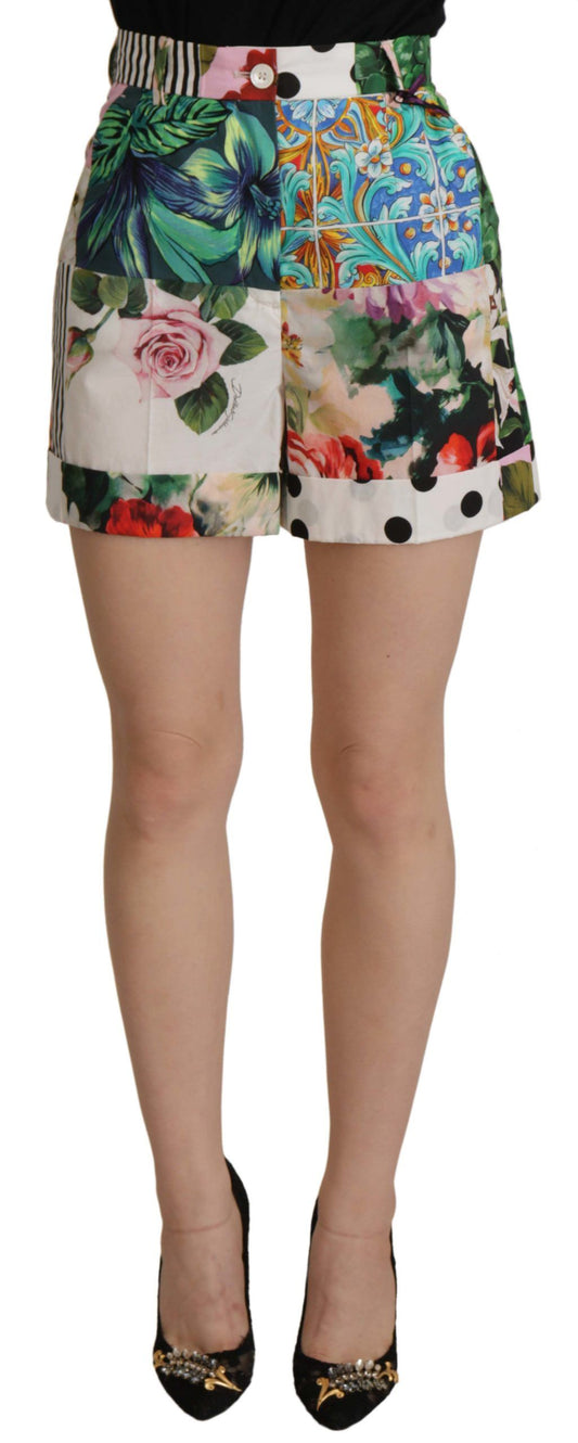 Bloemen hoge taille hotpants shorts