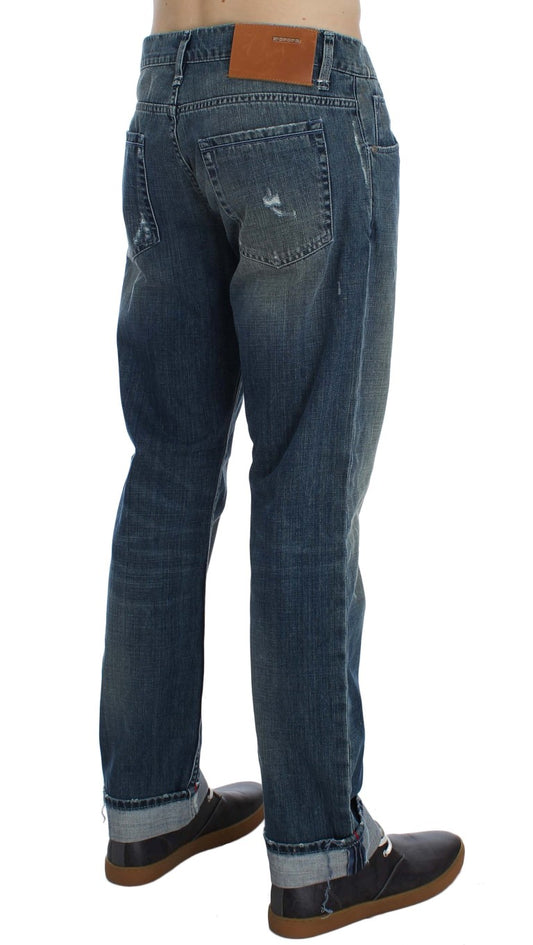 Elegante Regular Fit Blue Wash Denim