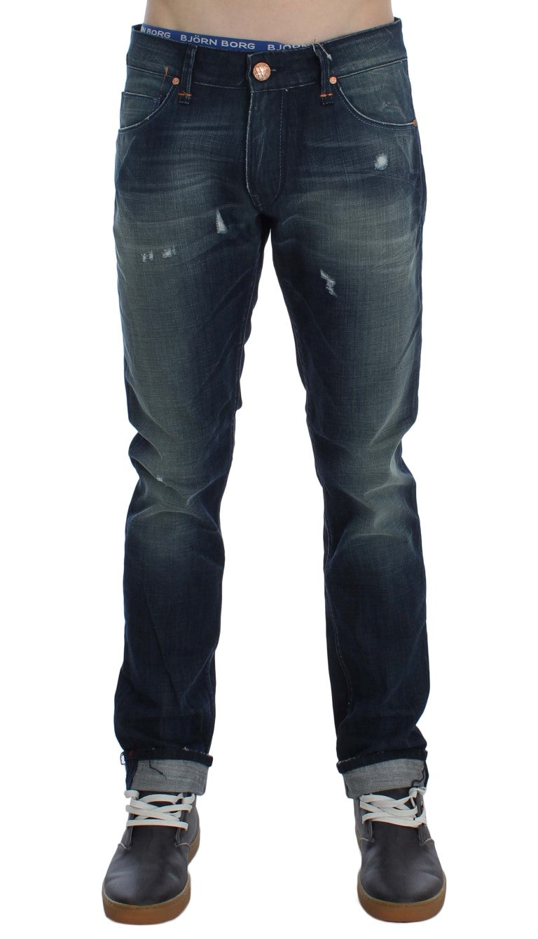 Strakke, slanke Italiaanse denim jeans