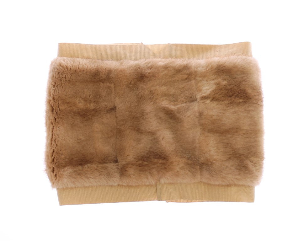 Exclusieve beige MINK bont sjaal wrap