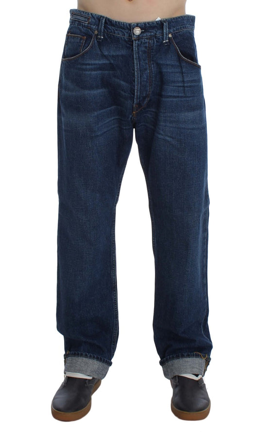 Chique baggy loose fit blauwe jeans voor heren