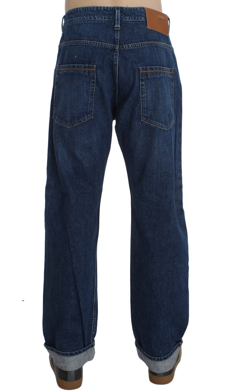 Chic Baggy Loose Fit Blue Jeans for Men