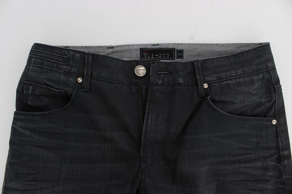 Strakke grijze slim fit Italiaanse herenjeans