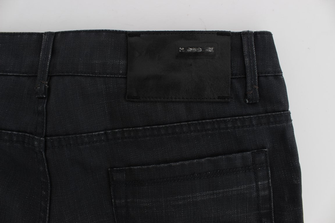 Strakke grijze slim fit Italiaanse herenjeans