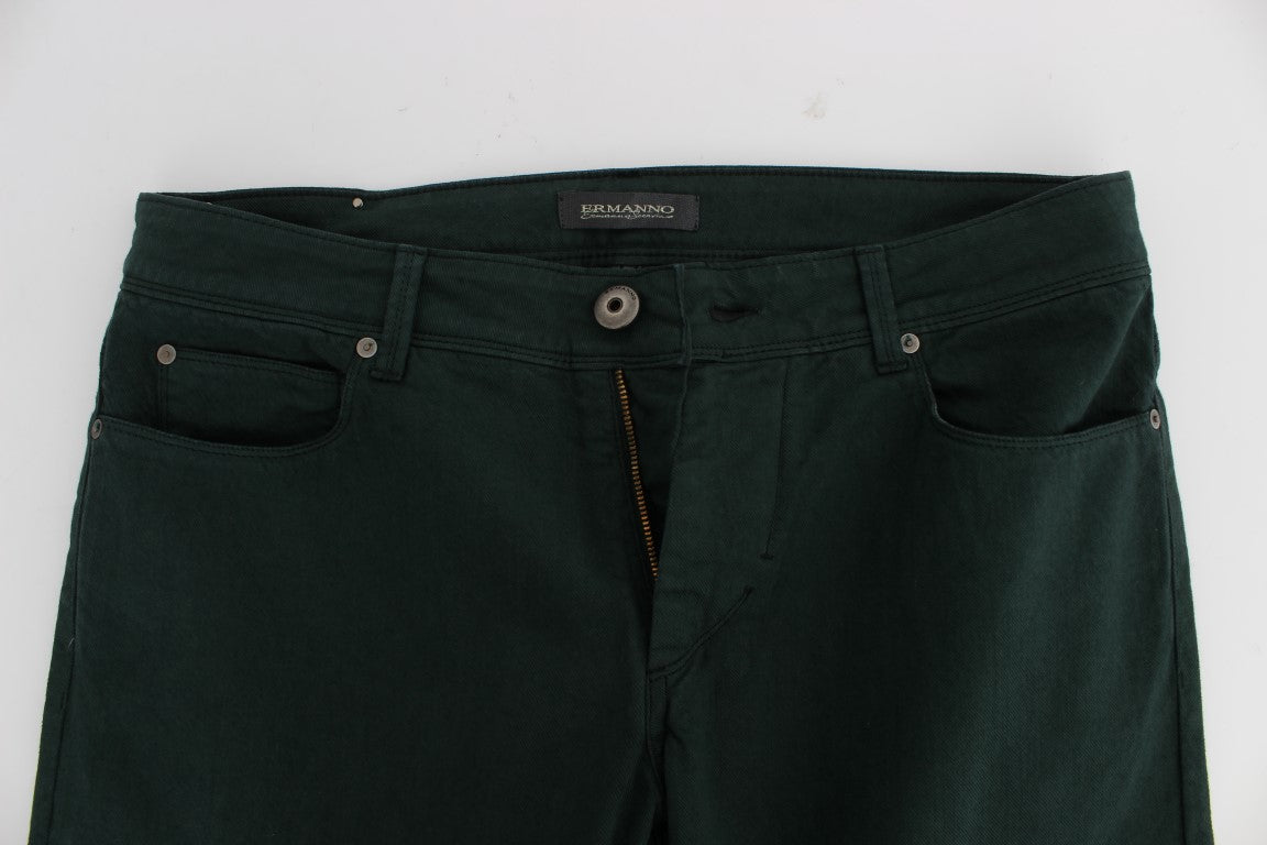 Chique groene rechte jeans