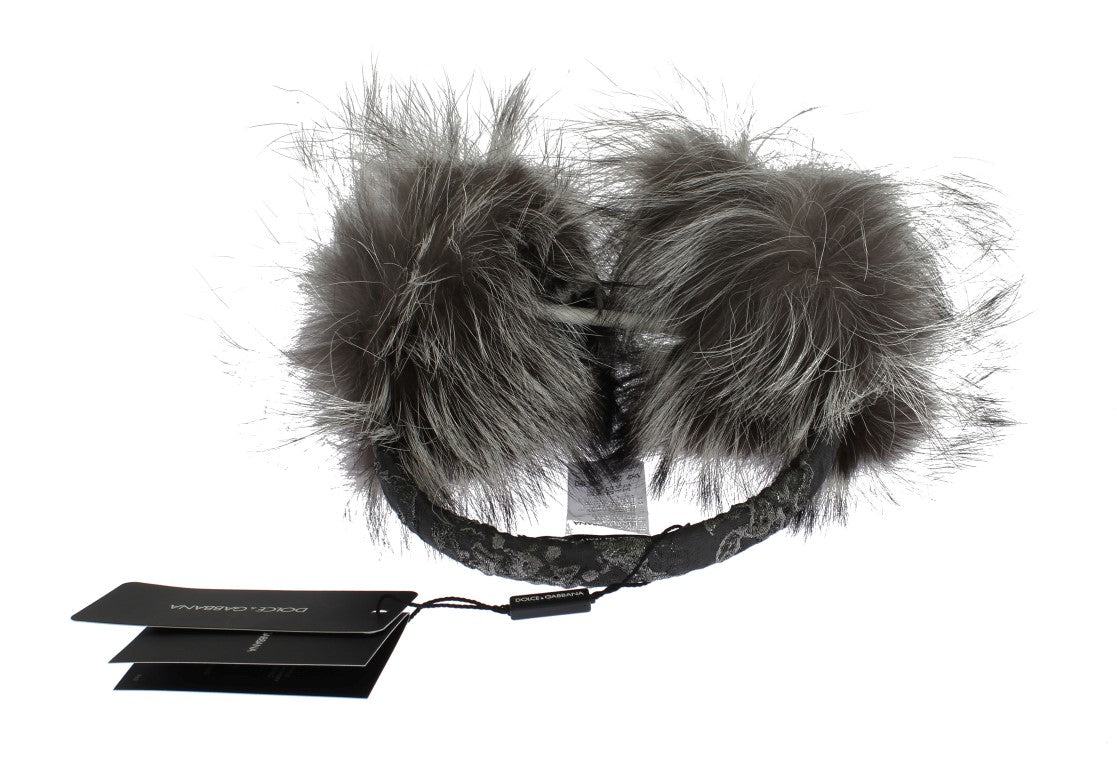 Elegant Fur and Crystal Ear Muffs