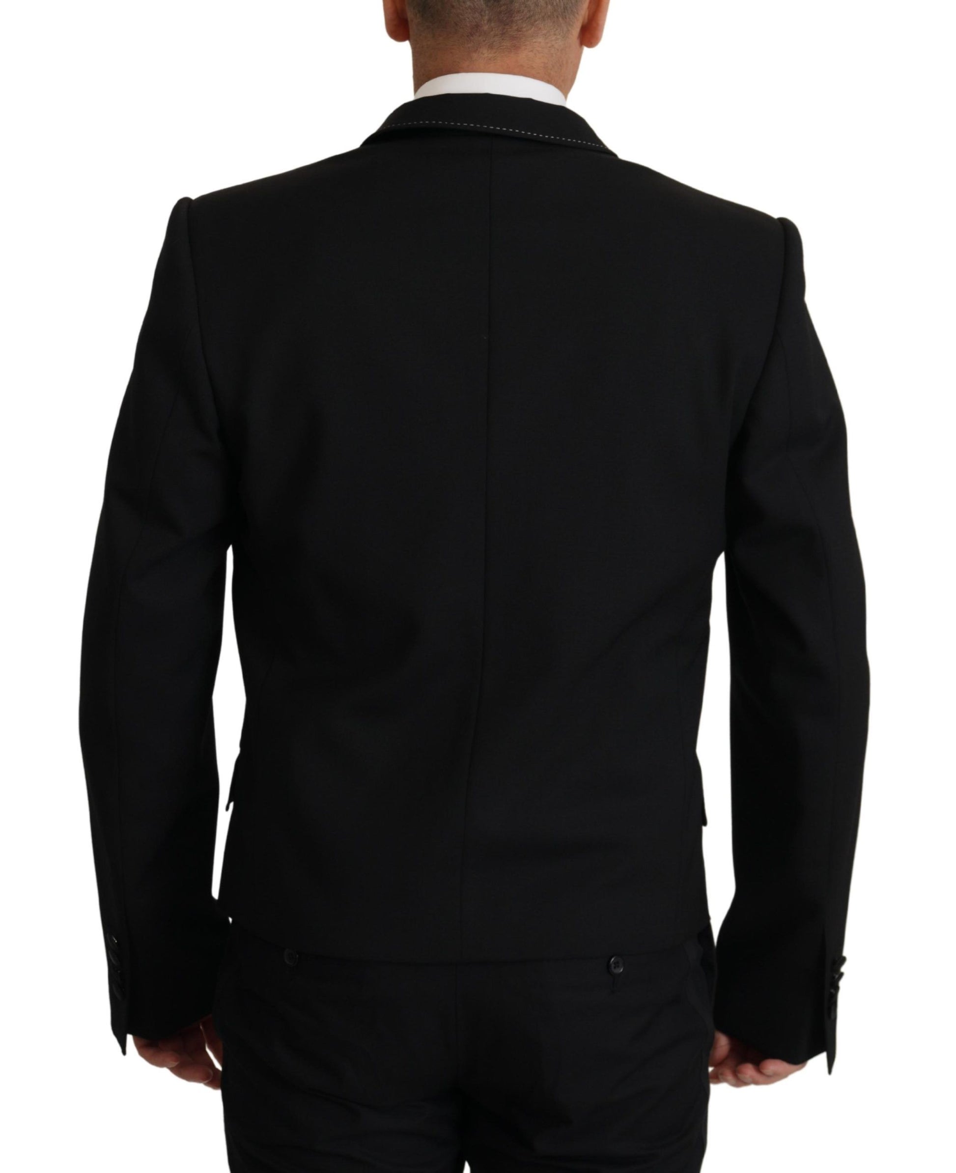 Elegante wollen blazer met dubbele rij knopen