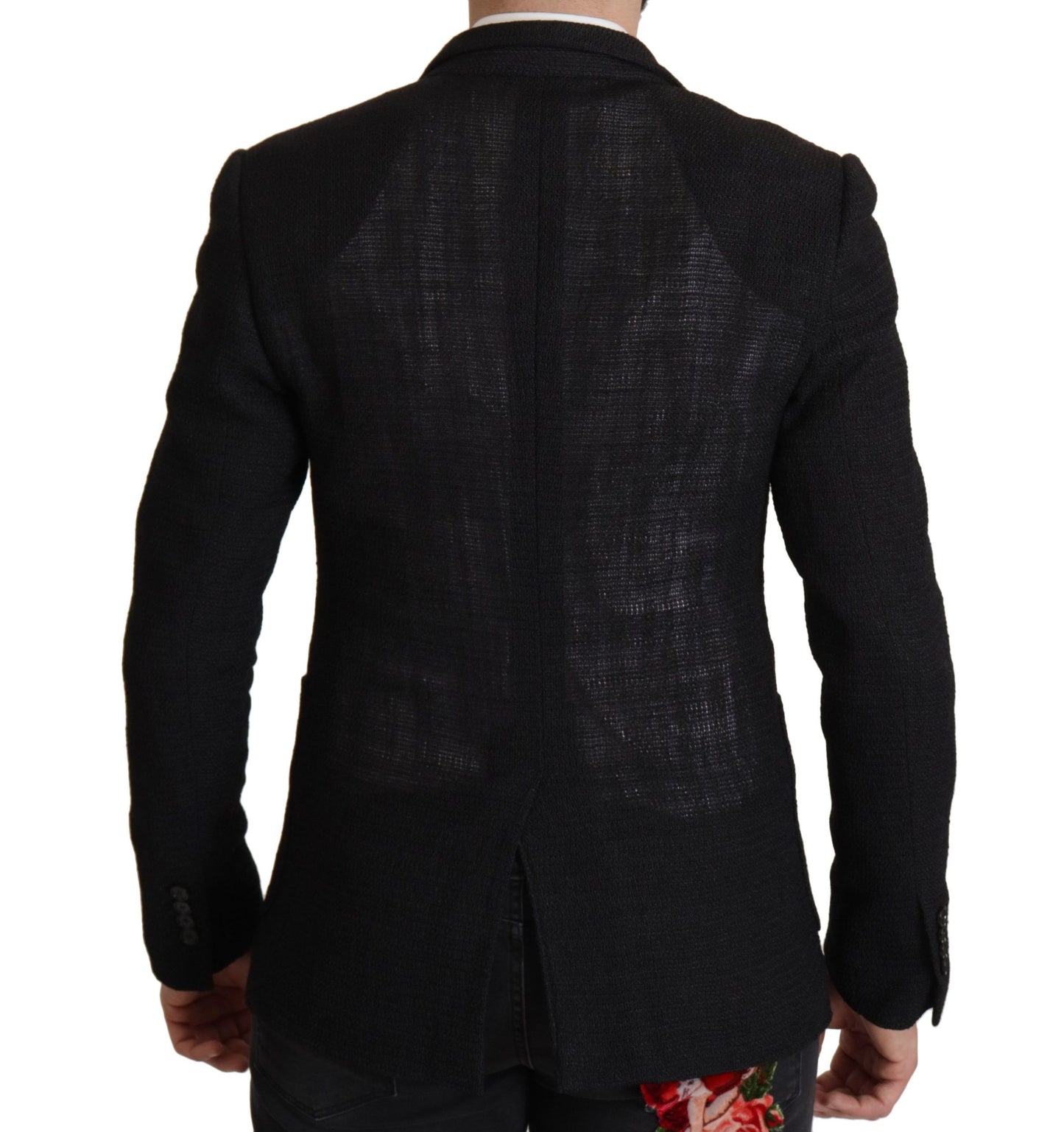 Elegante enkelrijs wollen blazer