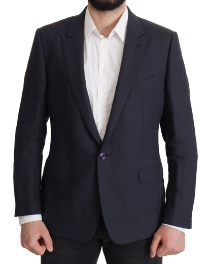 Elegante linnen enkelrijs blazer