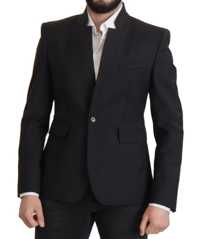 Elegante enkelrijs wollen blazer