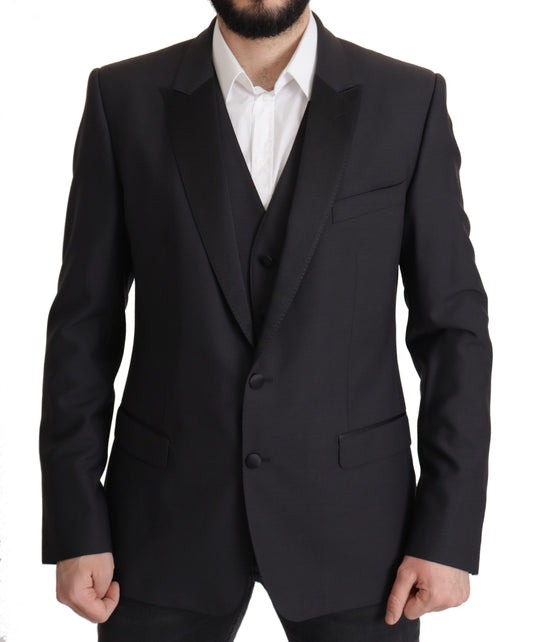 Elegante donkerblauwe Martini-tweedelige blazer