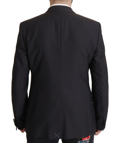 Elegante donkerblauwe Martini-tweedelige blazer