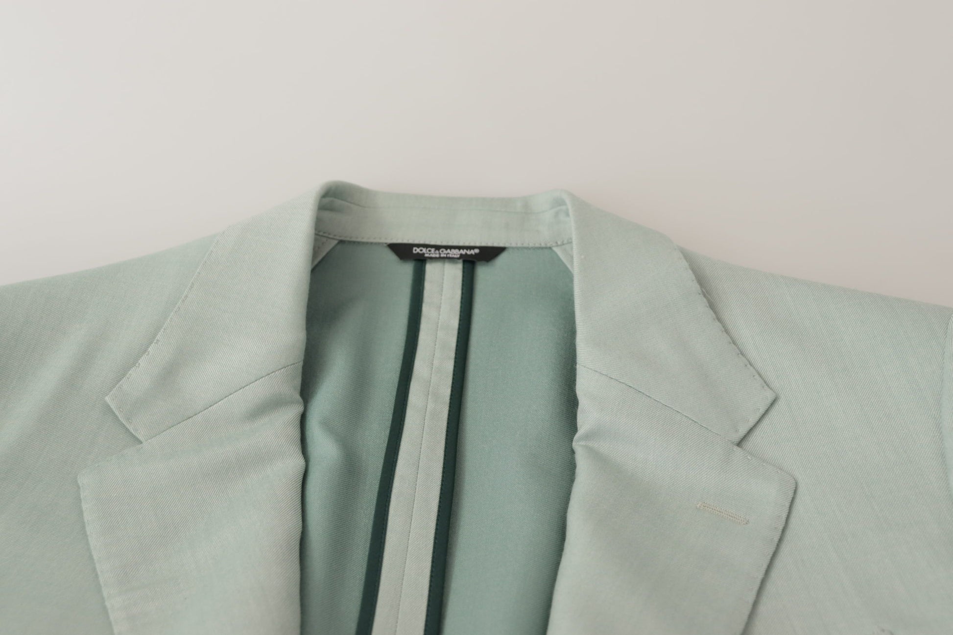 Elegante mintgroene zijden-kasjmier blazer