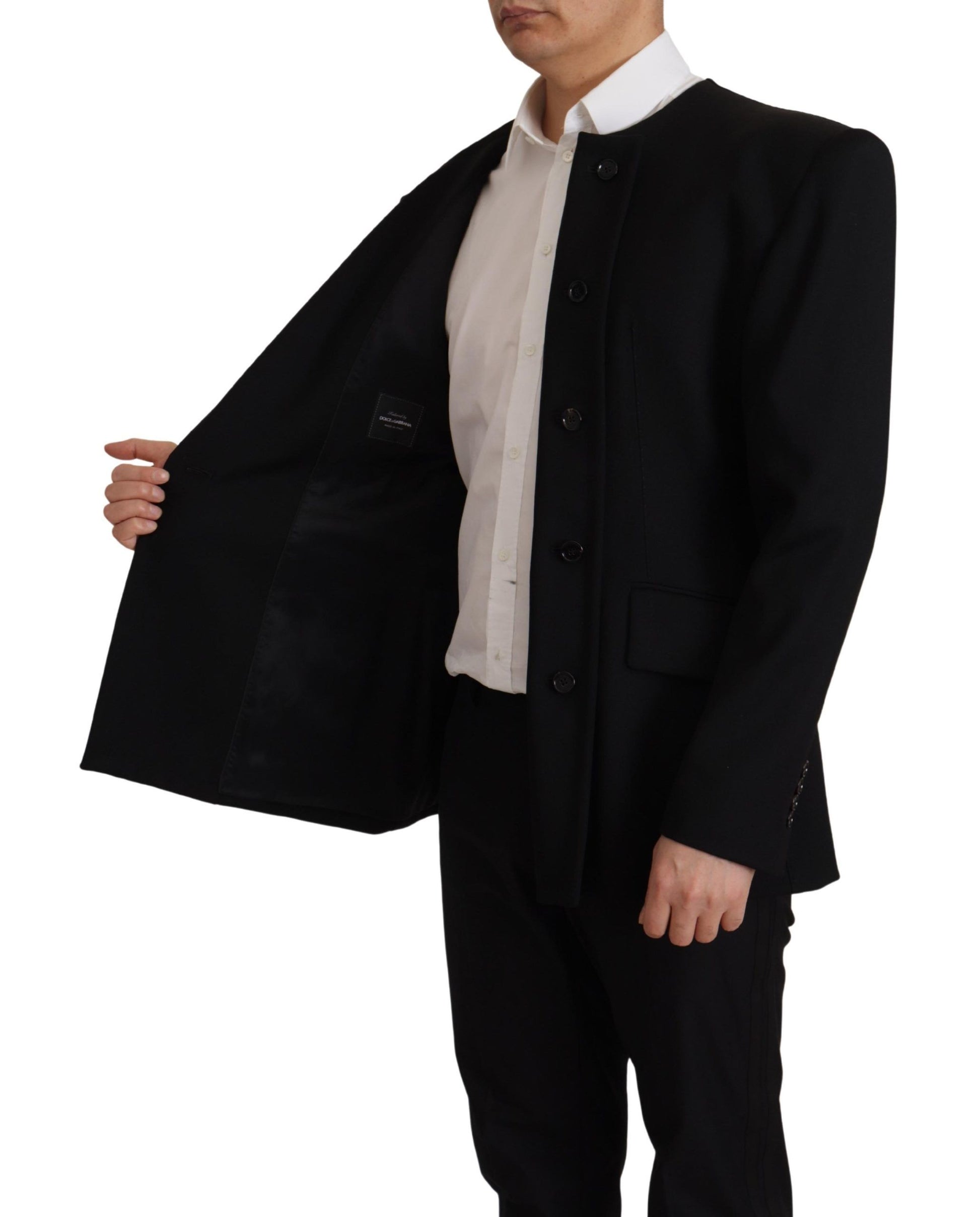 Elegante, slanke, dubbelrijige wollen blazer