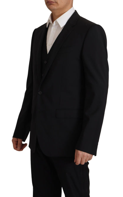 Elegante zwarte Martini blazer en vest ensemble