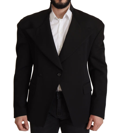 Elegante enkelrijs wollen blazer