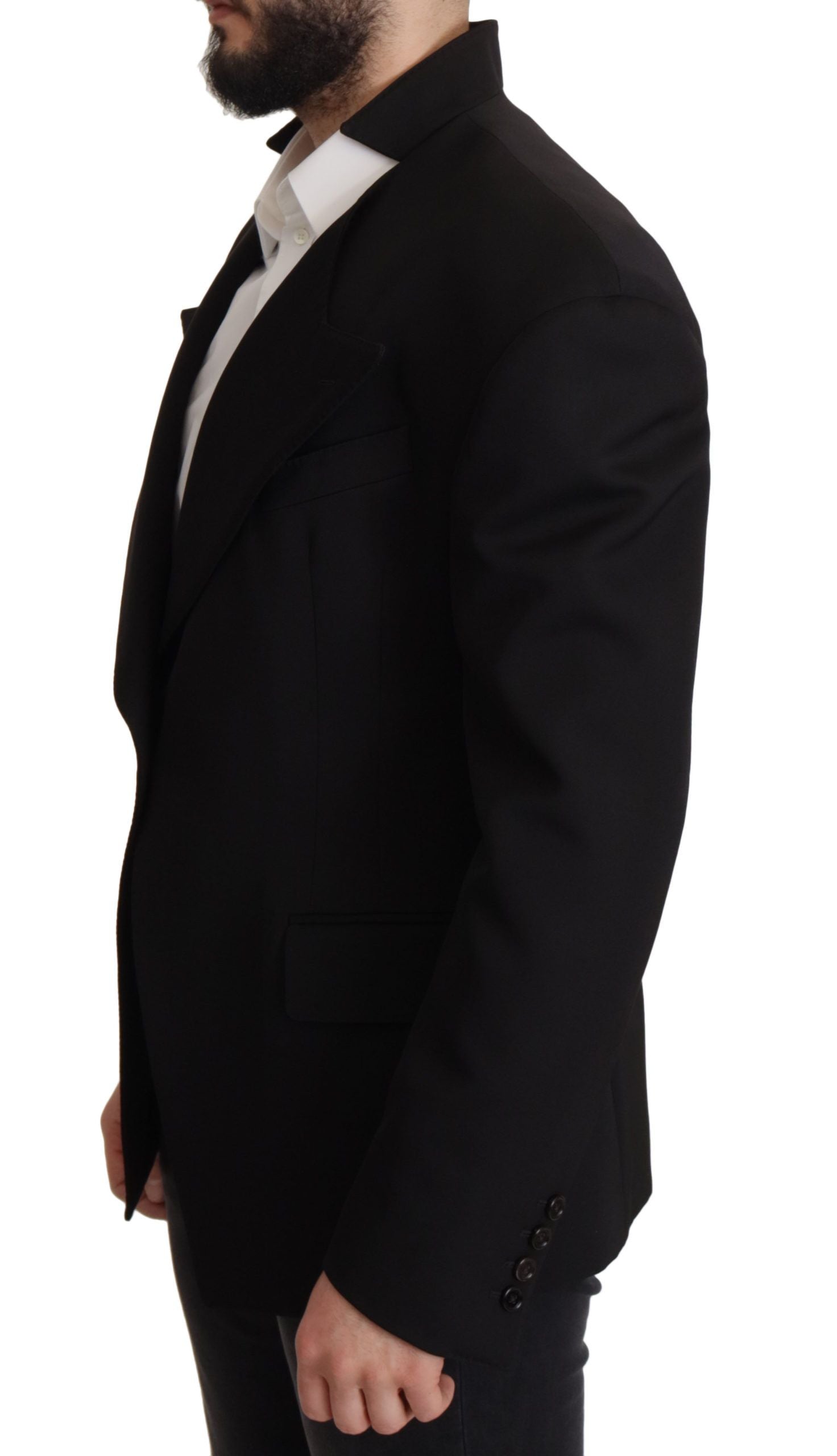 Elegante enkelrijs wollen blazer