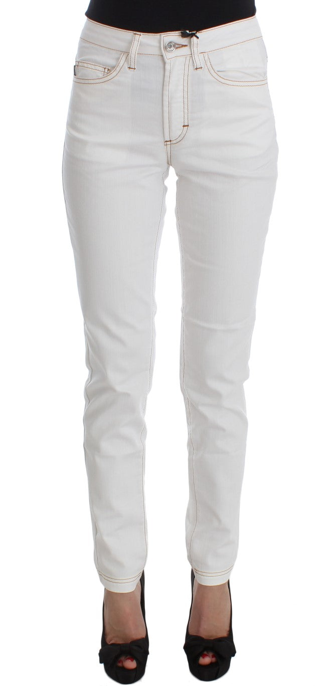 Chique witte slim fit denim