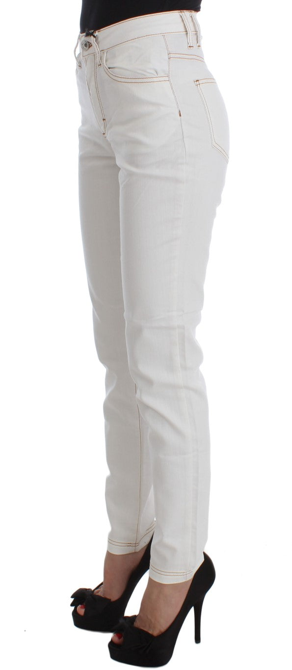 Chique witte slim fit denim