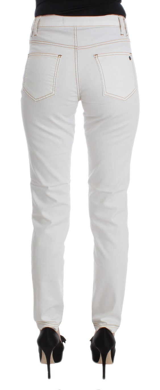 Chique witte slim fit denim