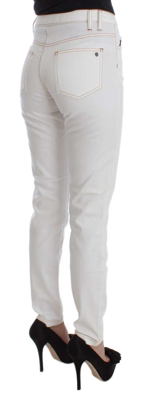 Chique witte slim fit denim