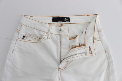 Chique witte slim fit denim