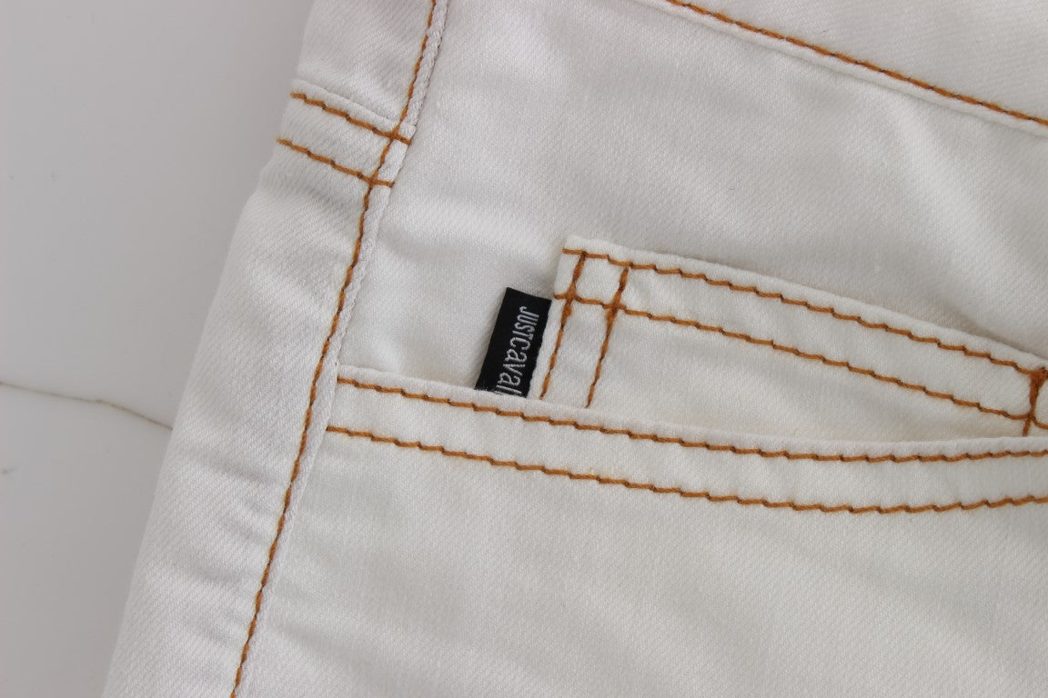 Chique witte slim fit denim