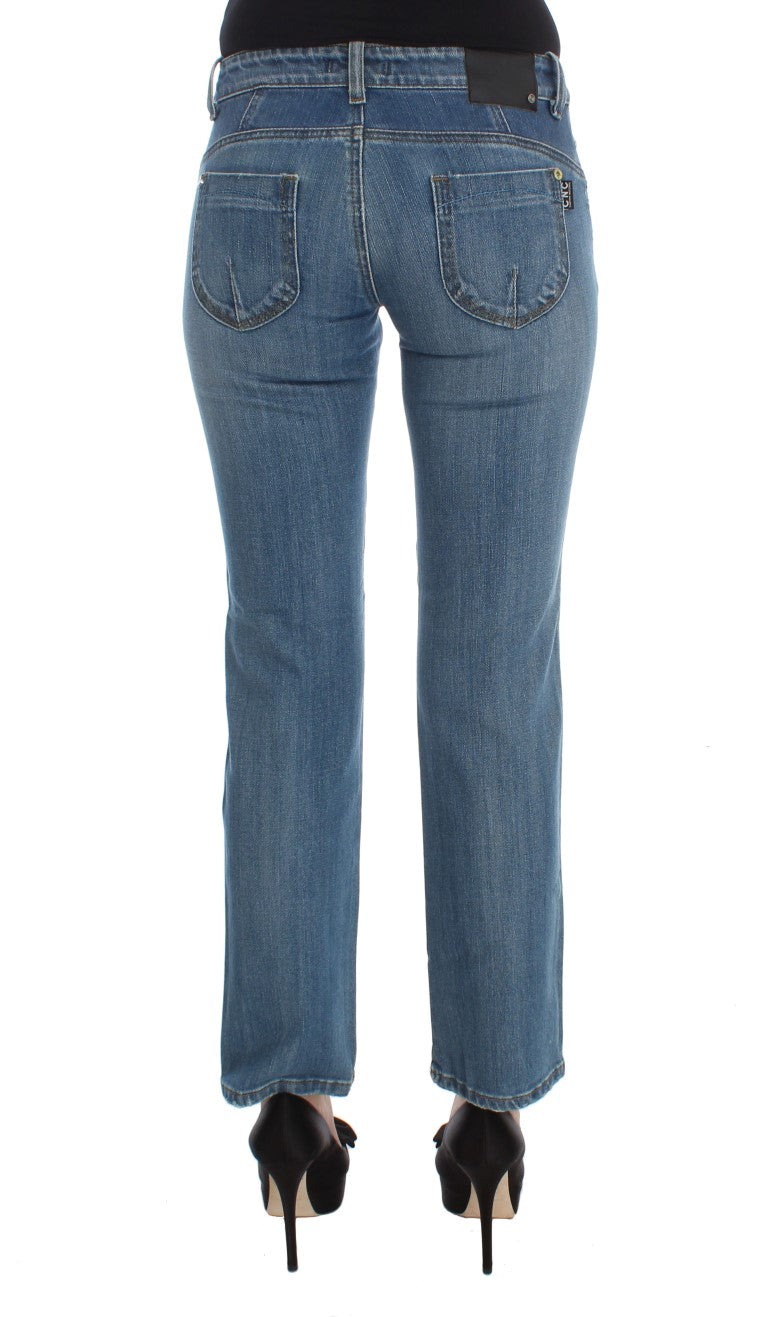 Chic Slim Fit Blue Jeans for the Modern Woman