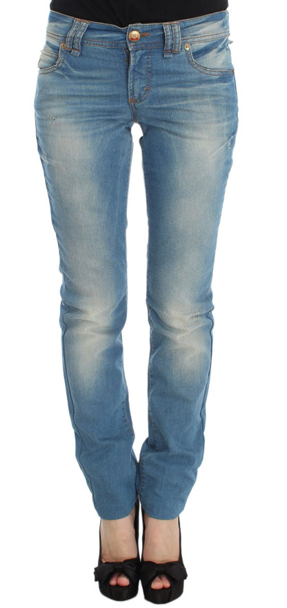 Strakke blauwe slim fit designer jeans