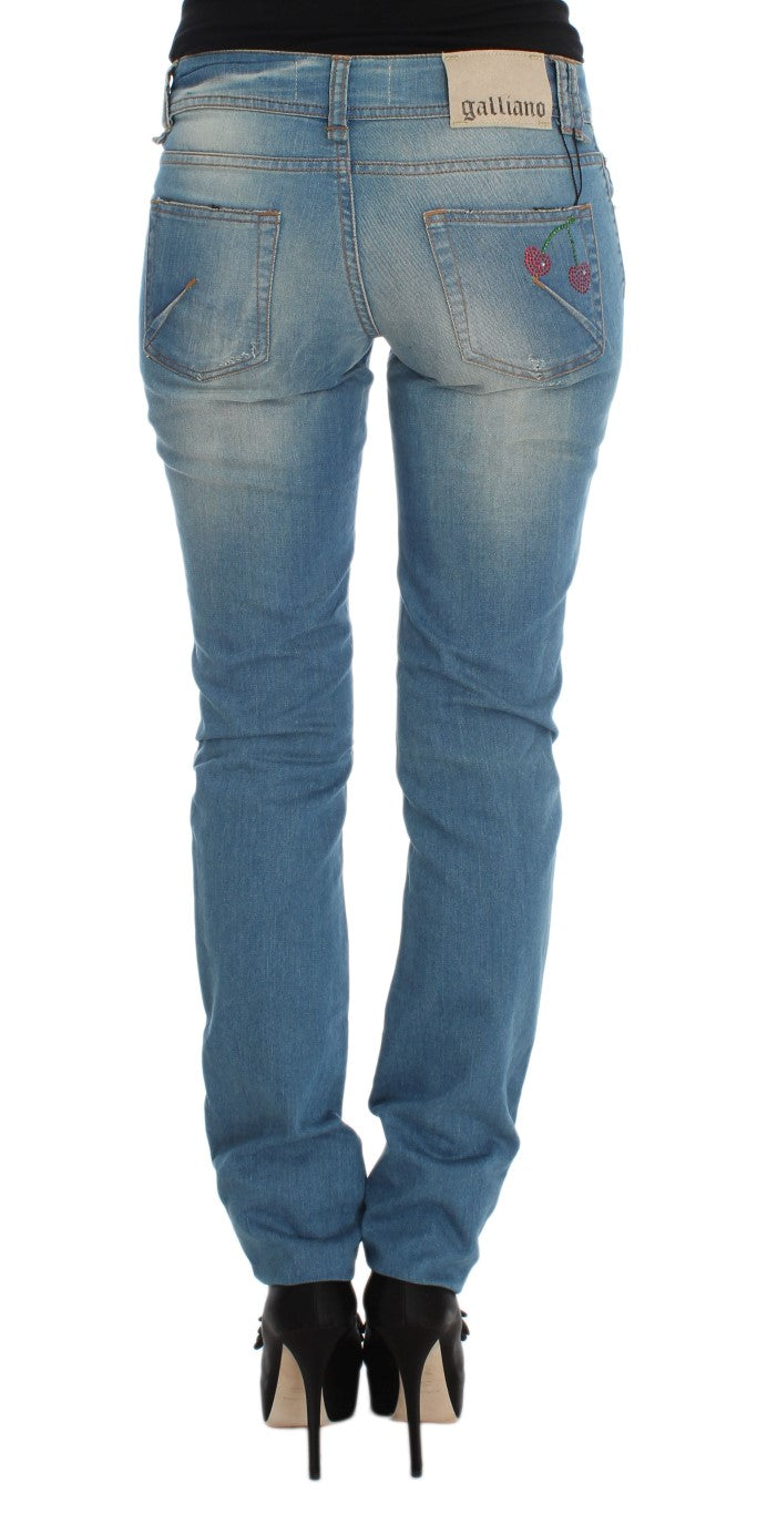 Strakke blauwe slim fit designer jeans