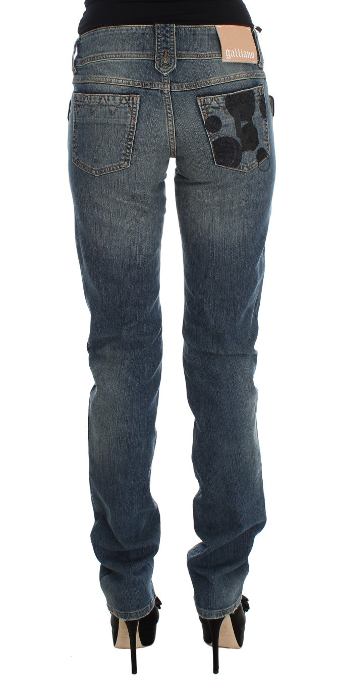 Chique Slim Fit Bootcut Jeans in blauwe wassing