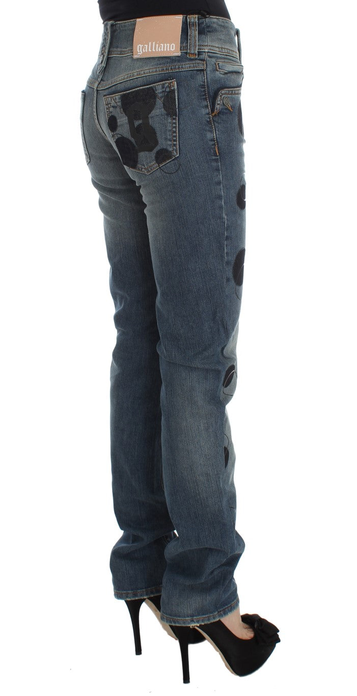 Chique Slim Fit Bootcut Jeans in blauwe wassing