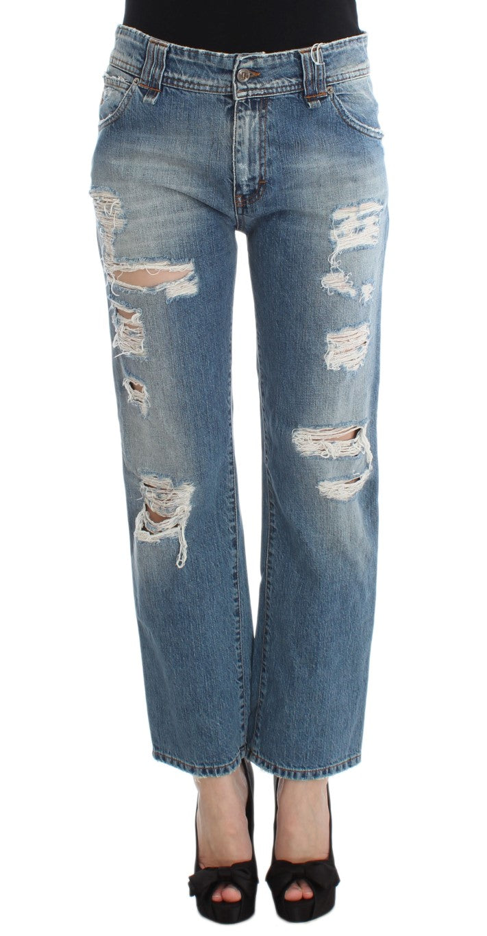 Chique Boyfriend Blue Wash Jeans