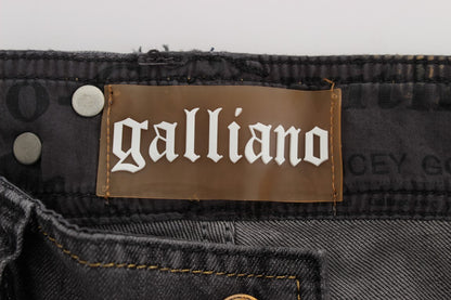 Elegante Slim Fit Grijs Gewassen Jeans