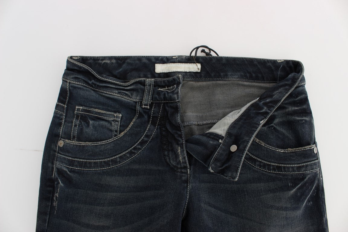 Chique blauwe slim fit Italiaanse jeans