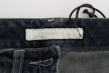 Chique blauwe slim fit Italiaanse jeans