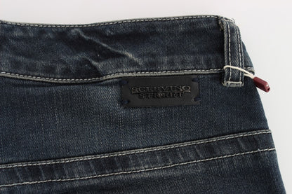 Chique blauwe slim fit Italiaanse jeans